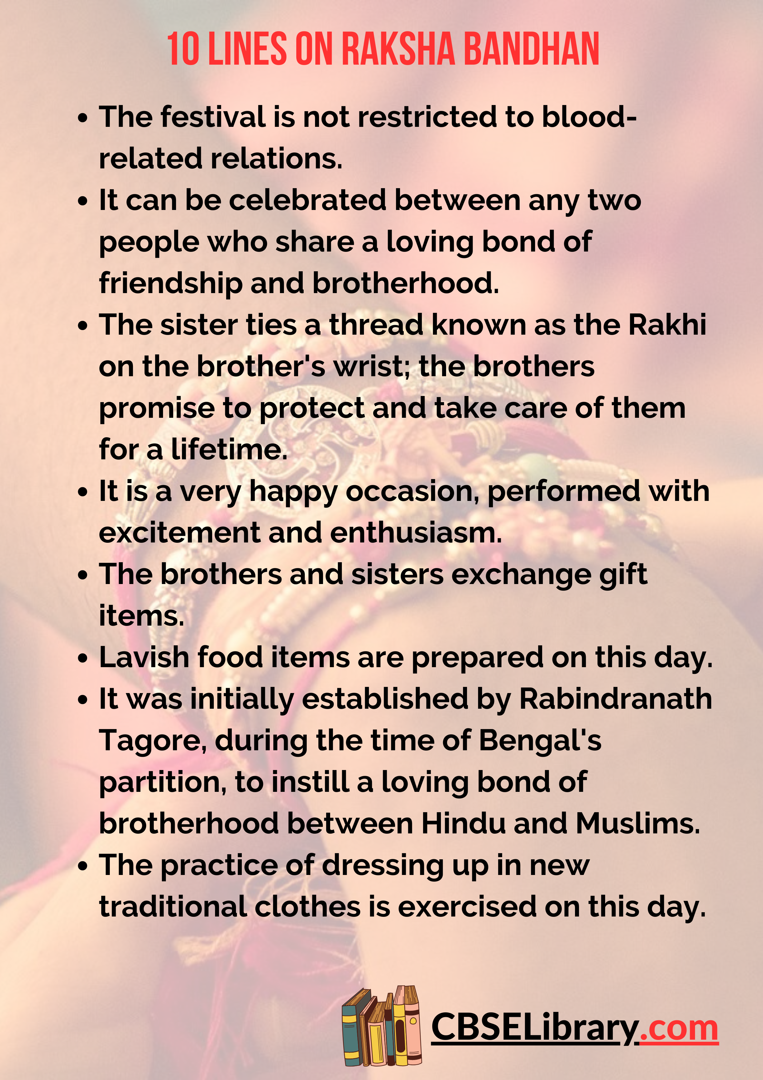 10 Lines on Raksha Bandhan