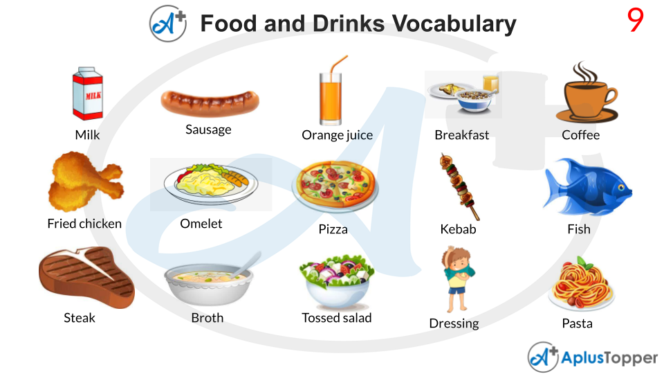 food-and-drinks-vocabulary-list-of-types-of-food-and-drinks