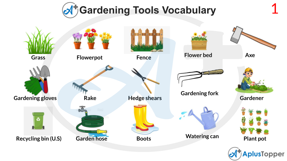 Gardening Tools Vocabulary List Of Gardening Tools Vocabulary With
