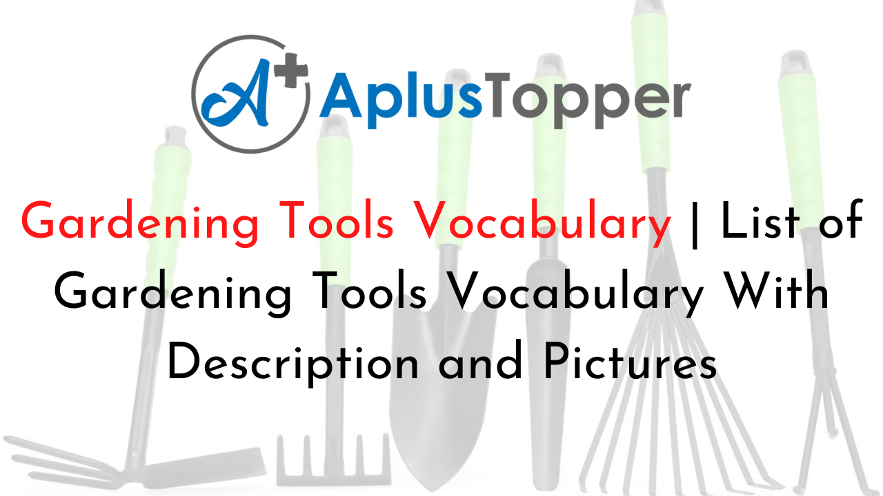 Gardening Tools Vocabulary