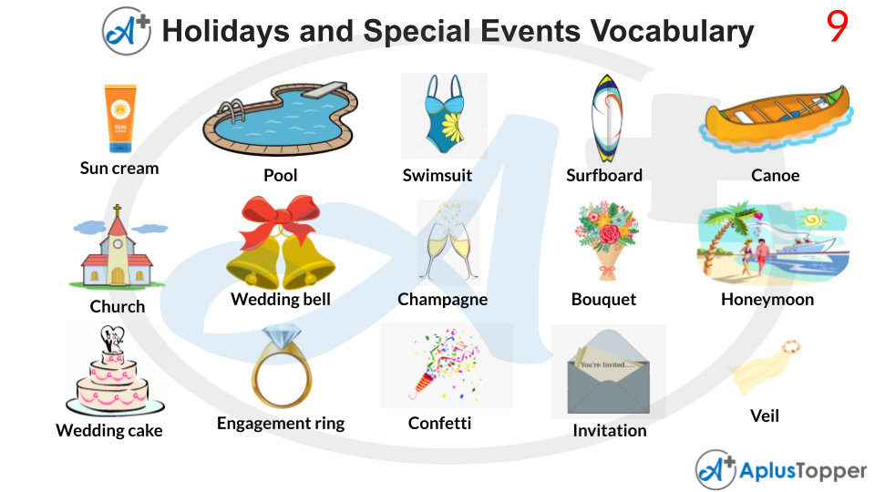 Holidays and Special Events Vocabulary Exercises
