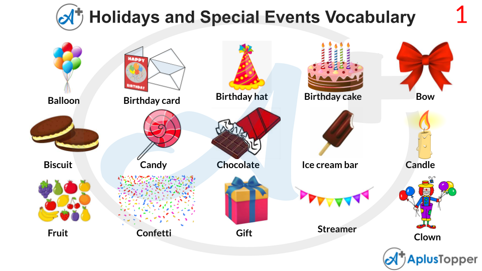 Holidays and Special Events Vocabulary
