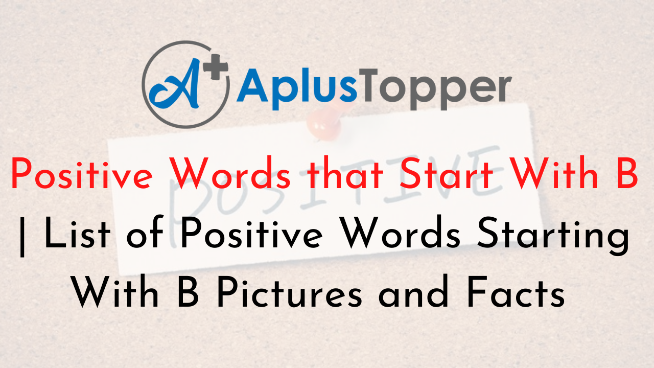 Positive Words that Start With B
