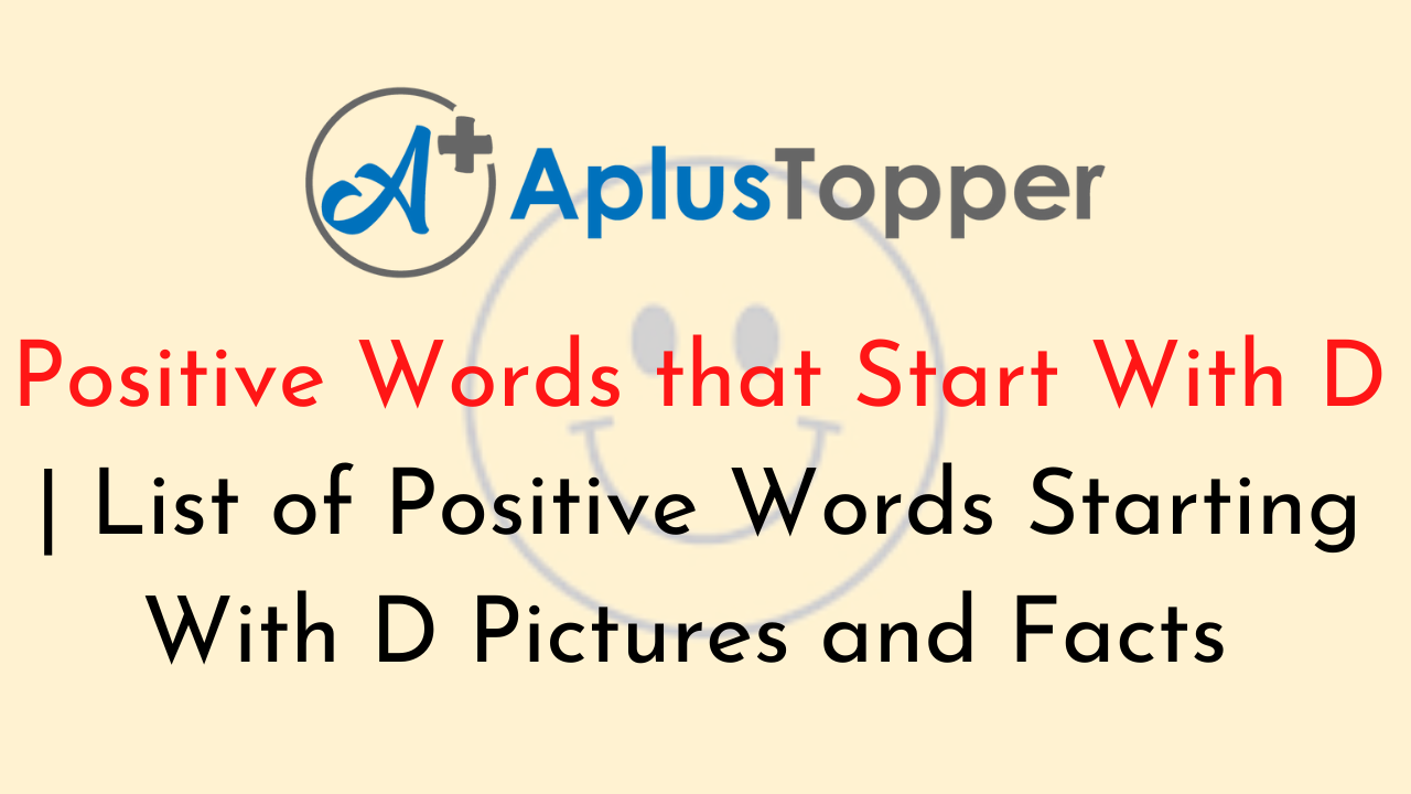Positive Words that Start With D