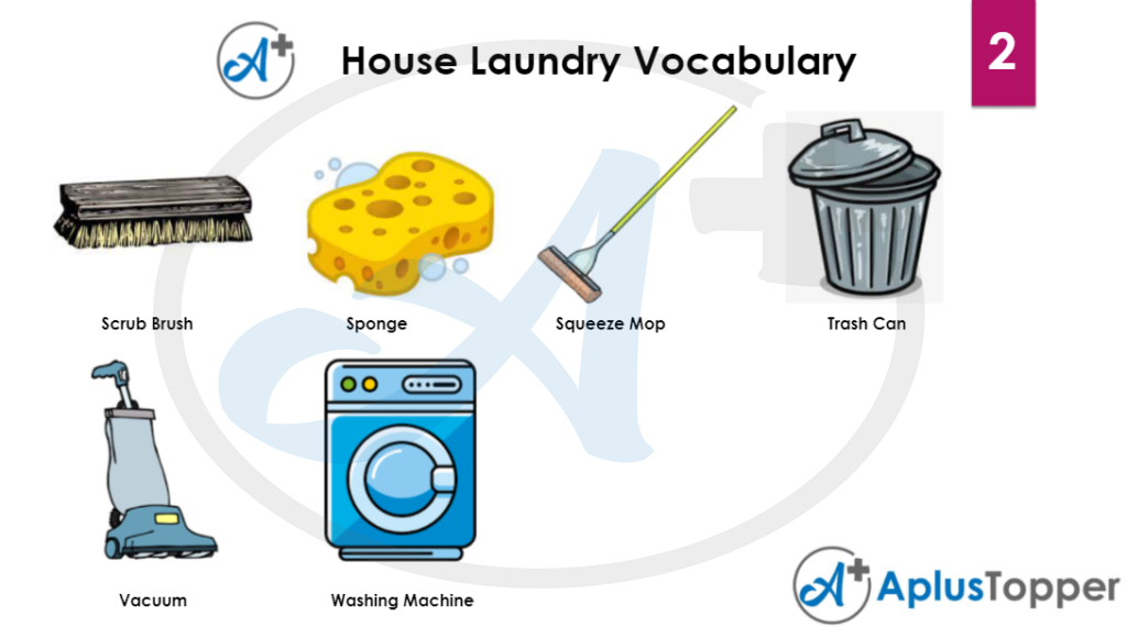 House Laundry Vocabulary English
