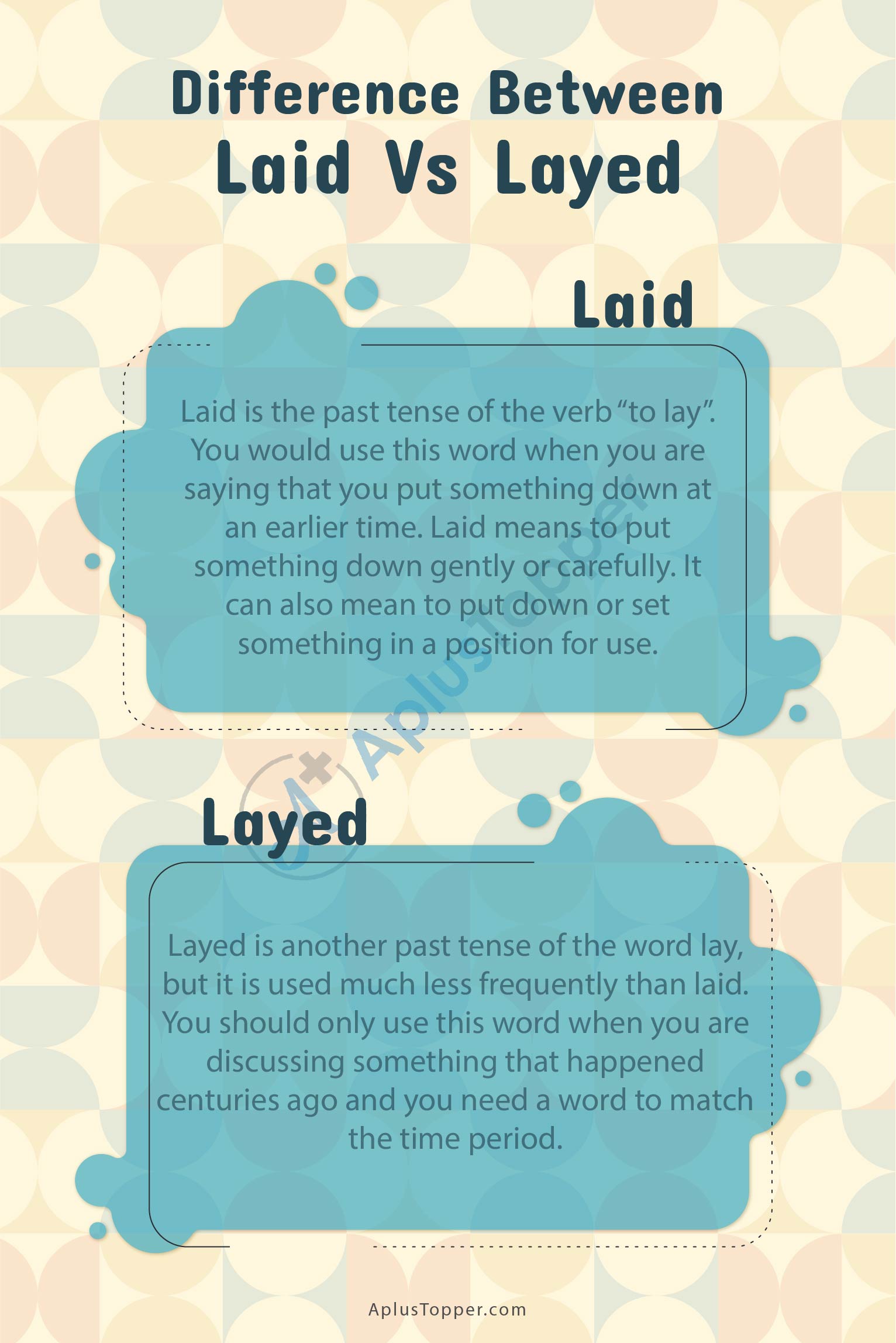 Laid vs Layed 1