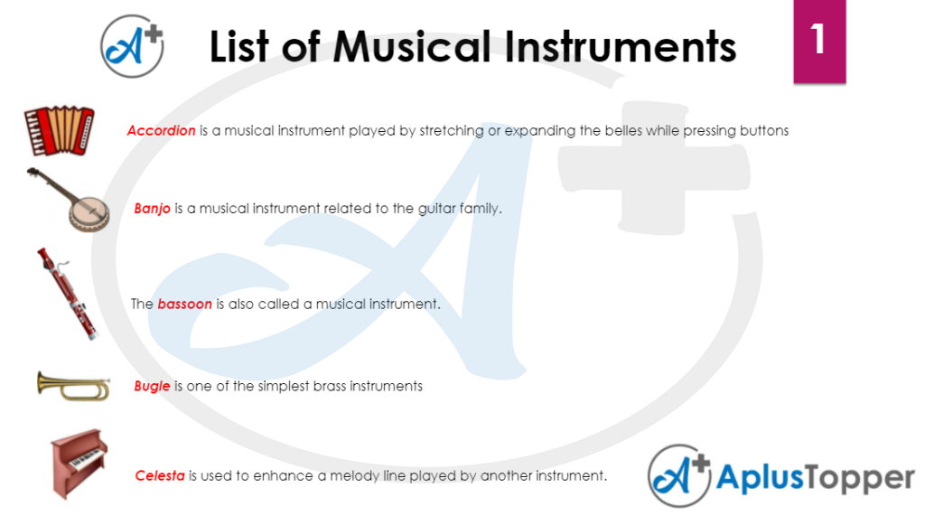 List of music instruments 1