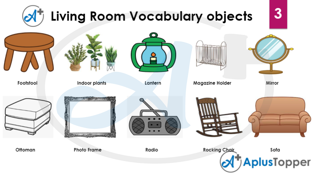 things in living room vocabulary