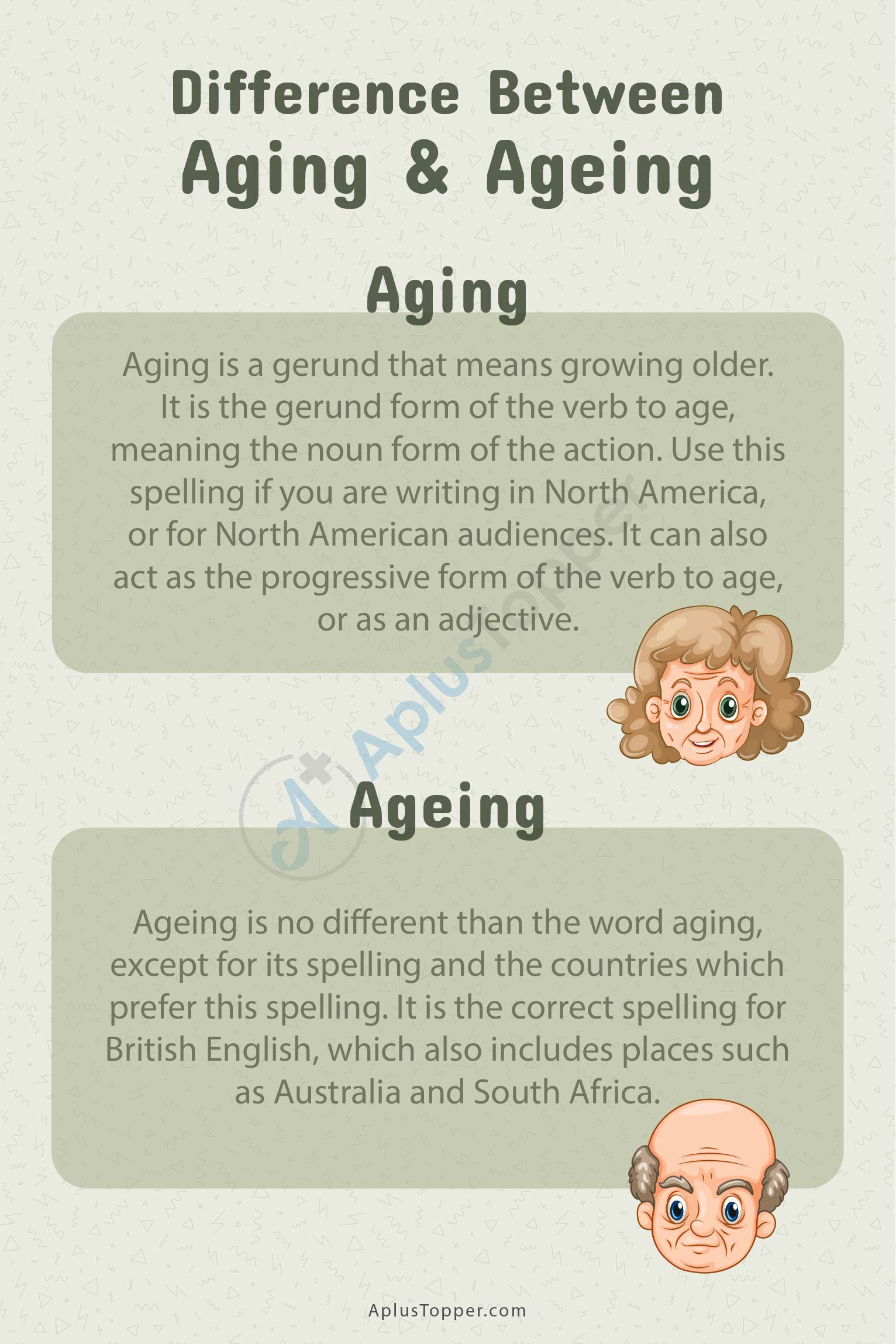 Aging vs Ageing 2