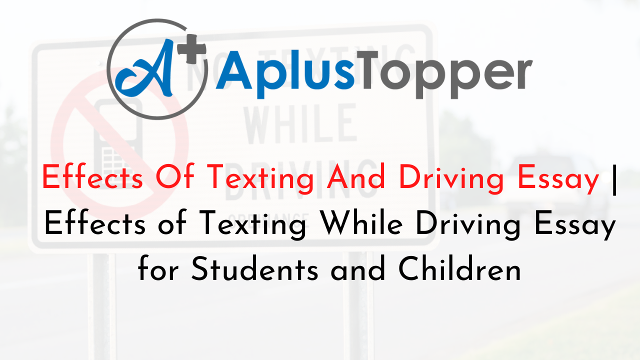 Effects Of Texting And Driving Essay