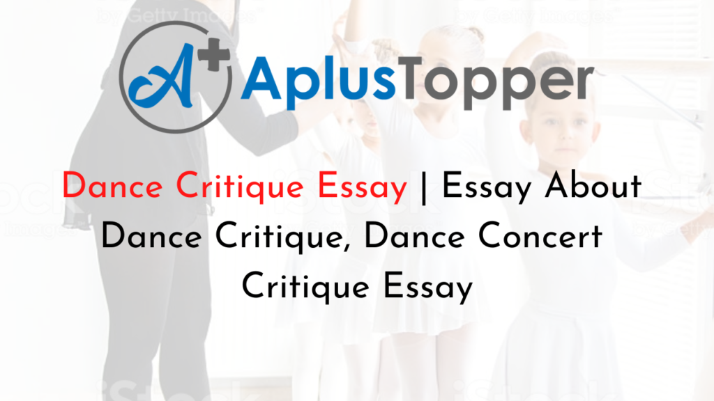 research essay on dance