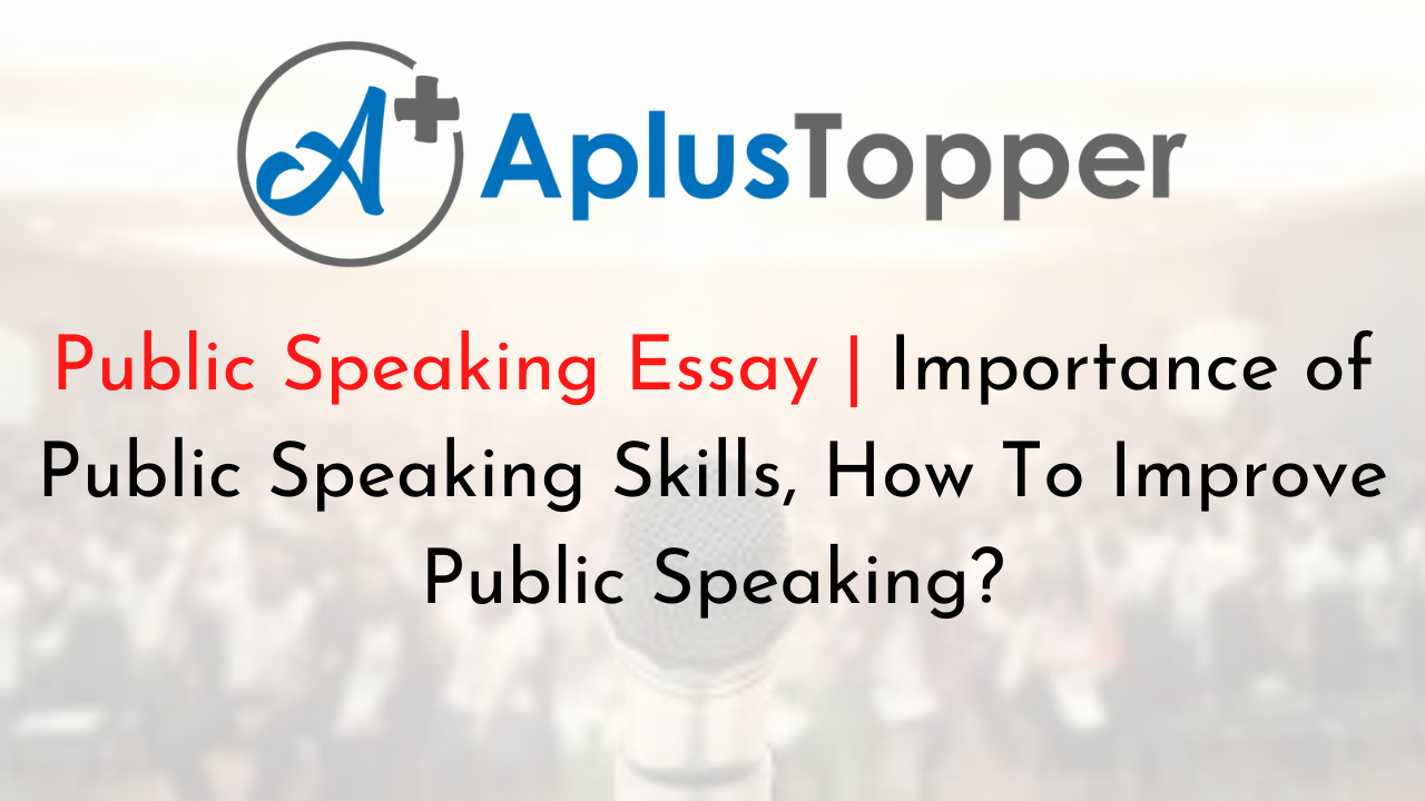 Public Speaking Essay
