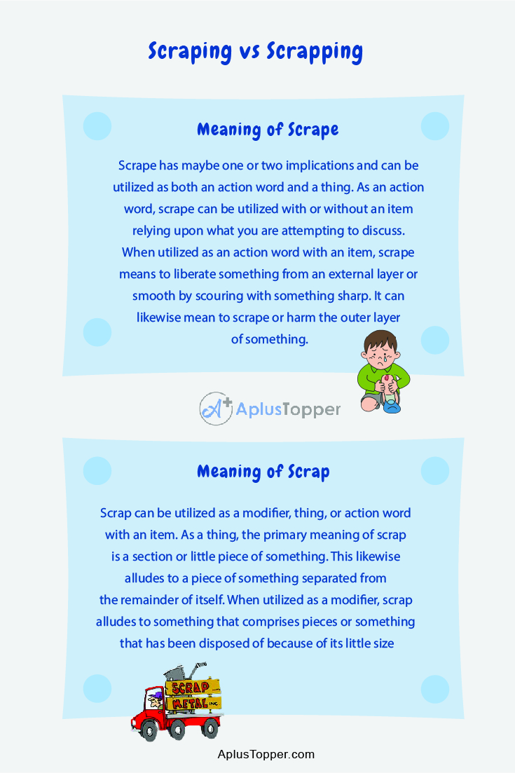 Scraping vs Scrapping Meaning, Examples and How To Use Scrape and