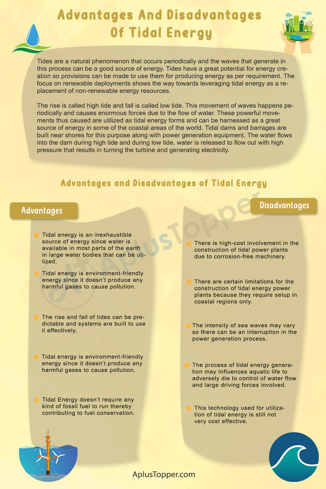 Advantages And Disadvantages Of Tidal Energy