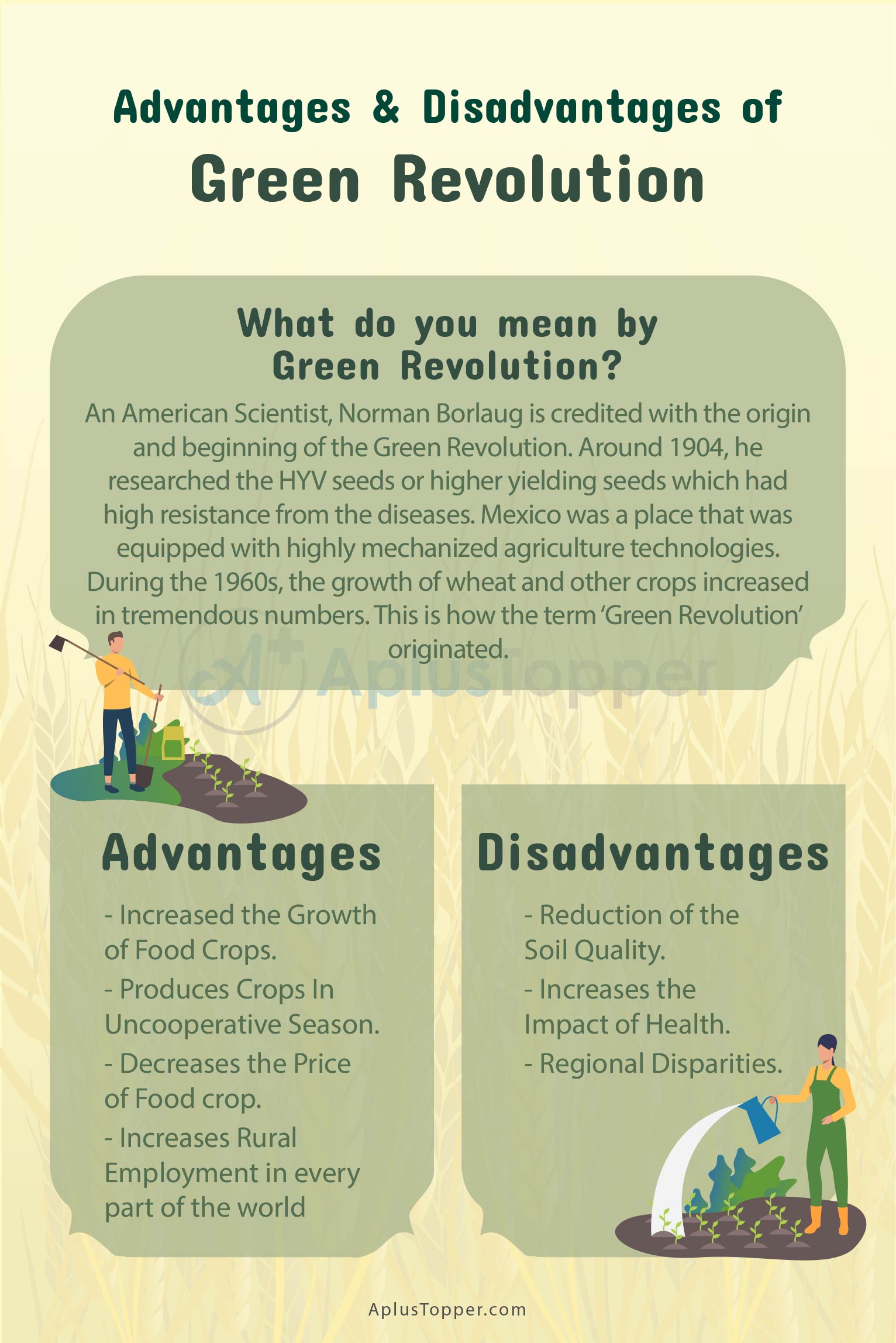 Advantages And Disadvantages Of Green Revolution 1