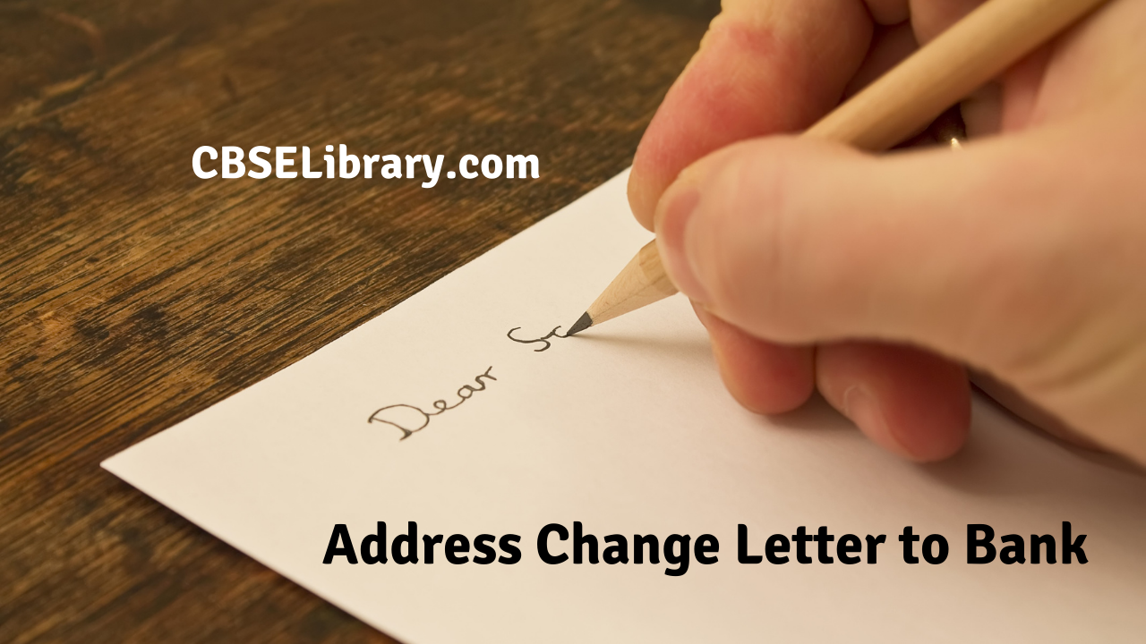 Address Change Letter to Bank
