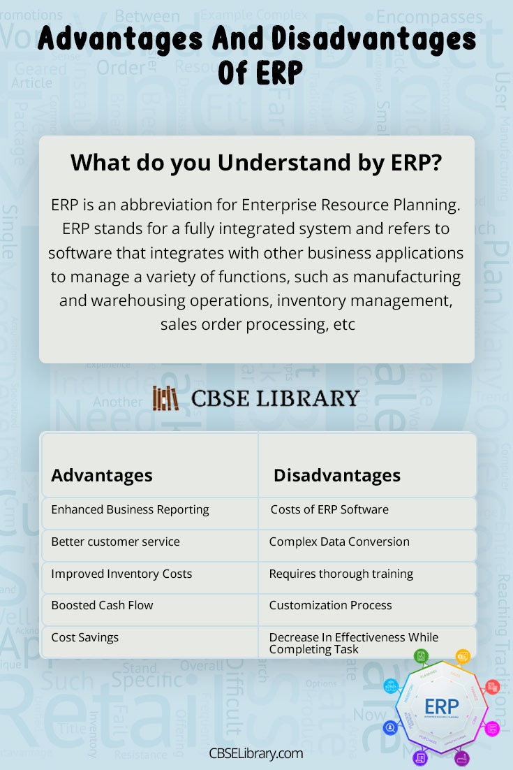 Advantages And Disadvantages Of ERP