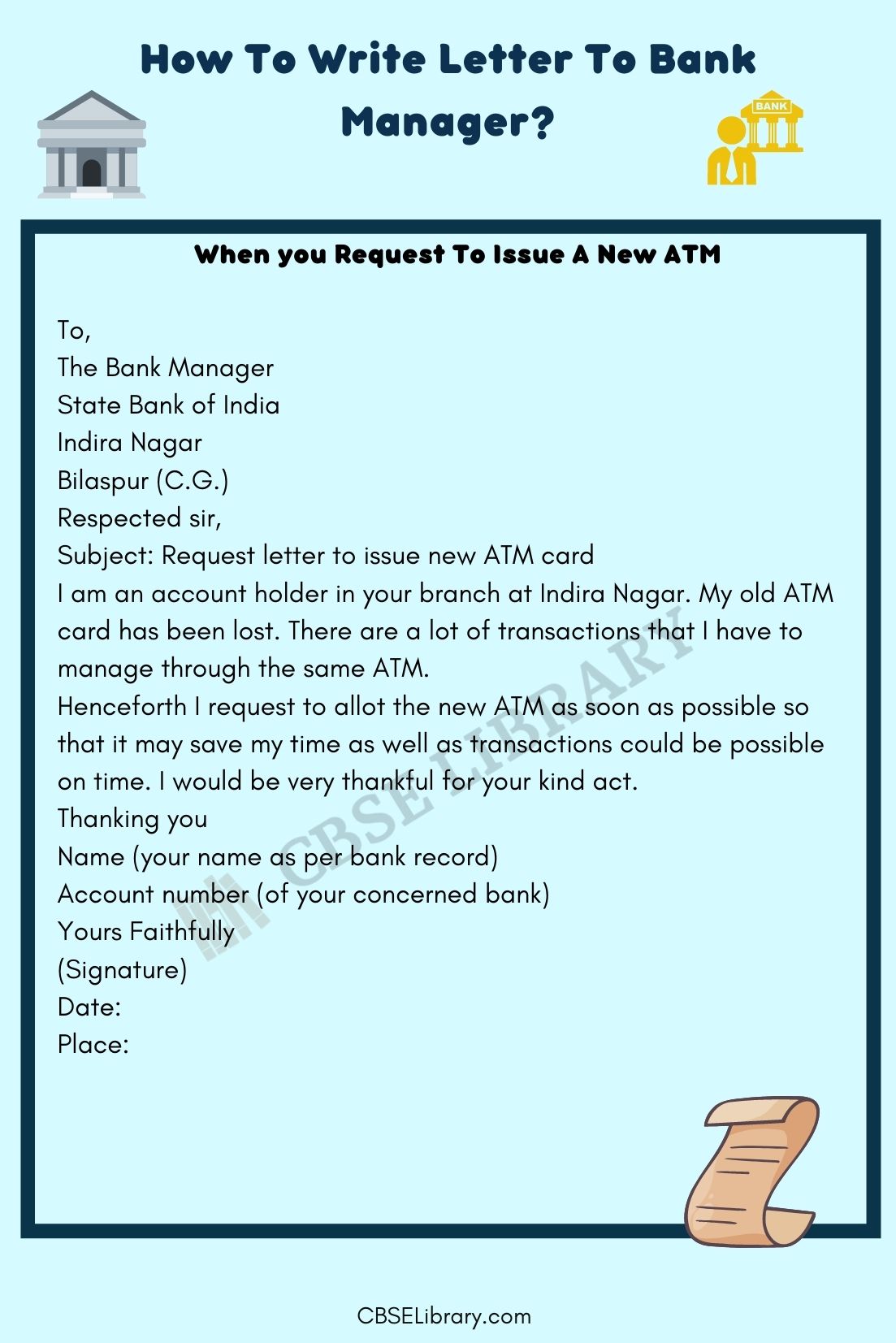 How To Write Letter To Bank Manager In English