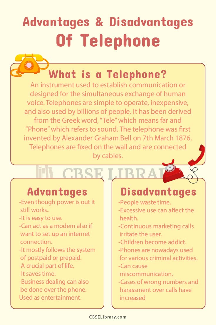 Advantages and Disadvantages of Telephone