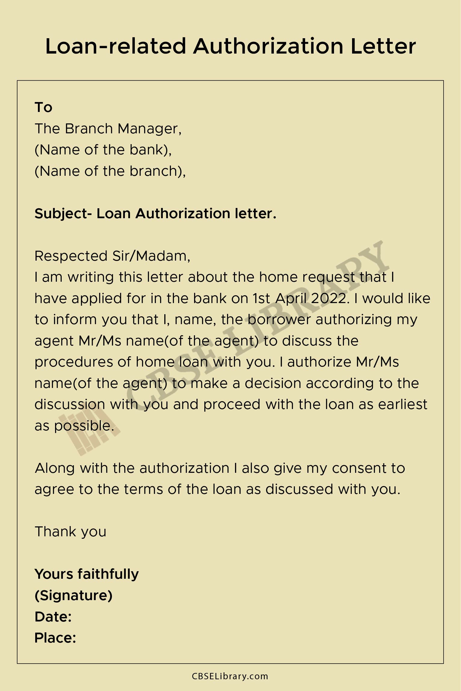 Authority Letter for Bank 2