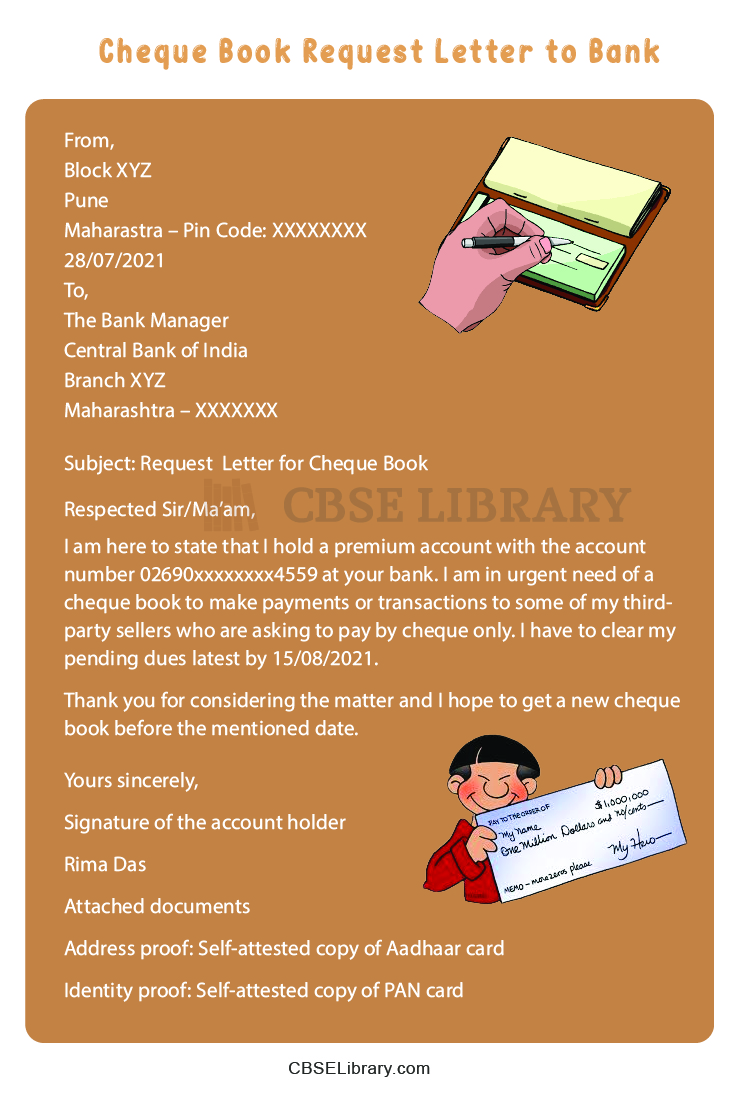 Bank Cheque Book Request Letter