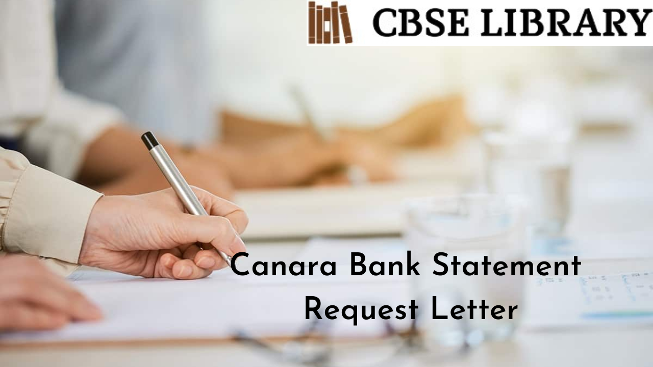 Canara Bank Statement Request Letter