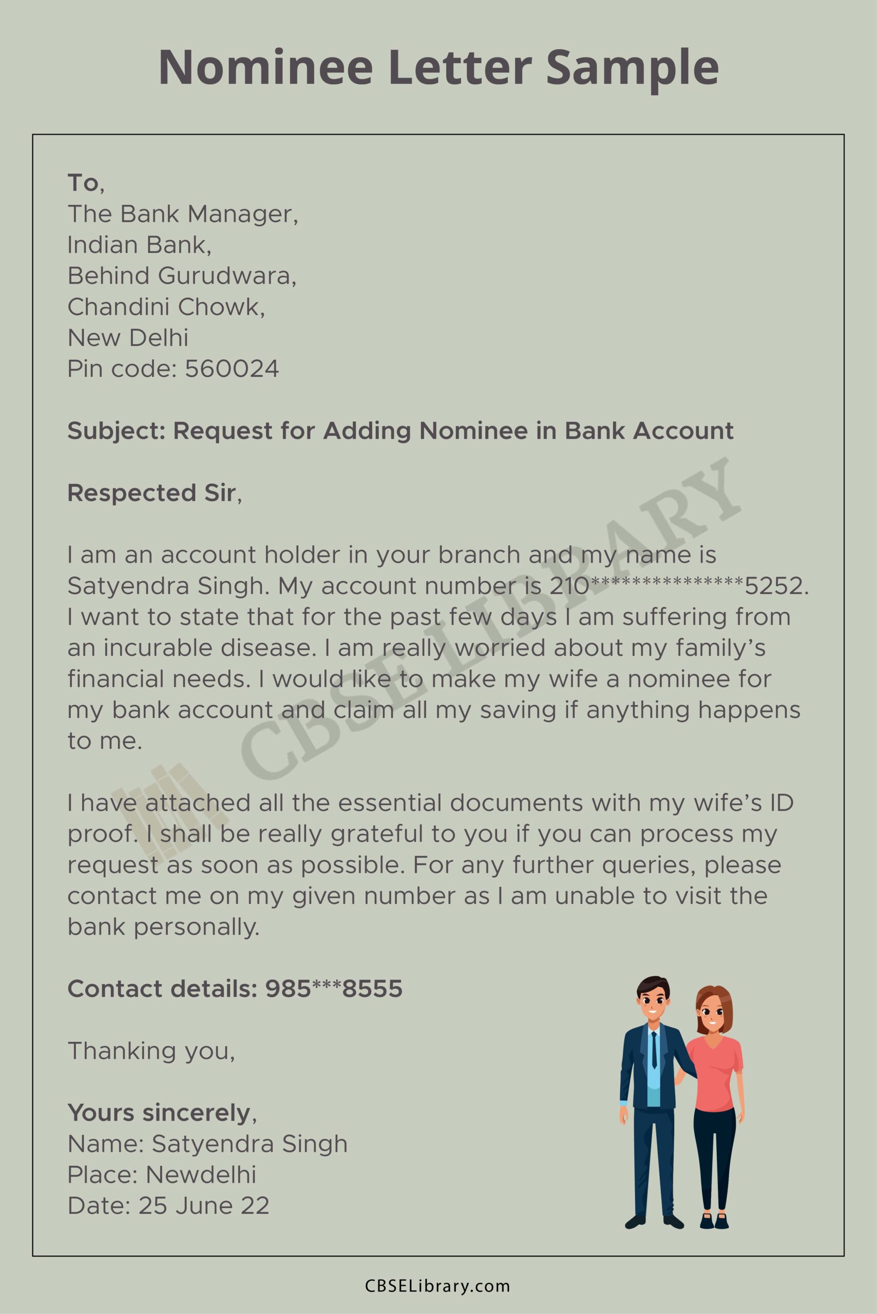 Nominee Letter Format for Bank 1