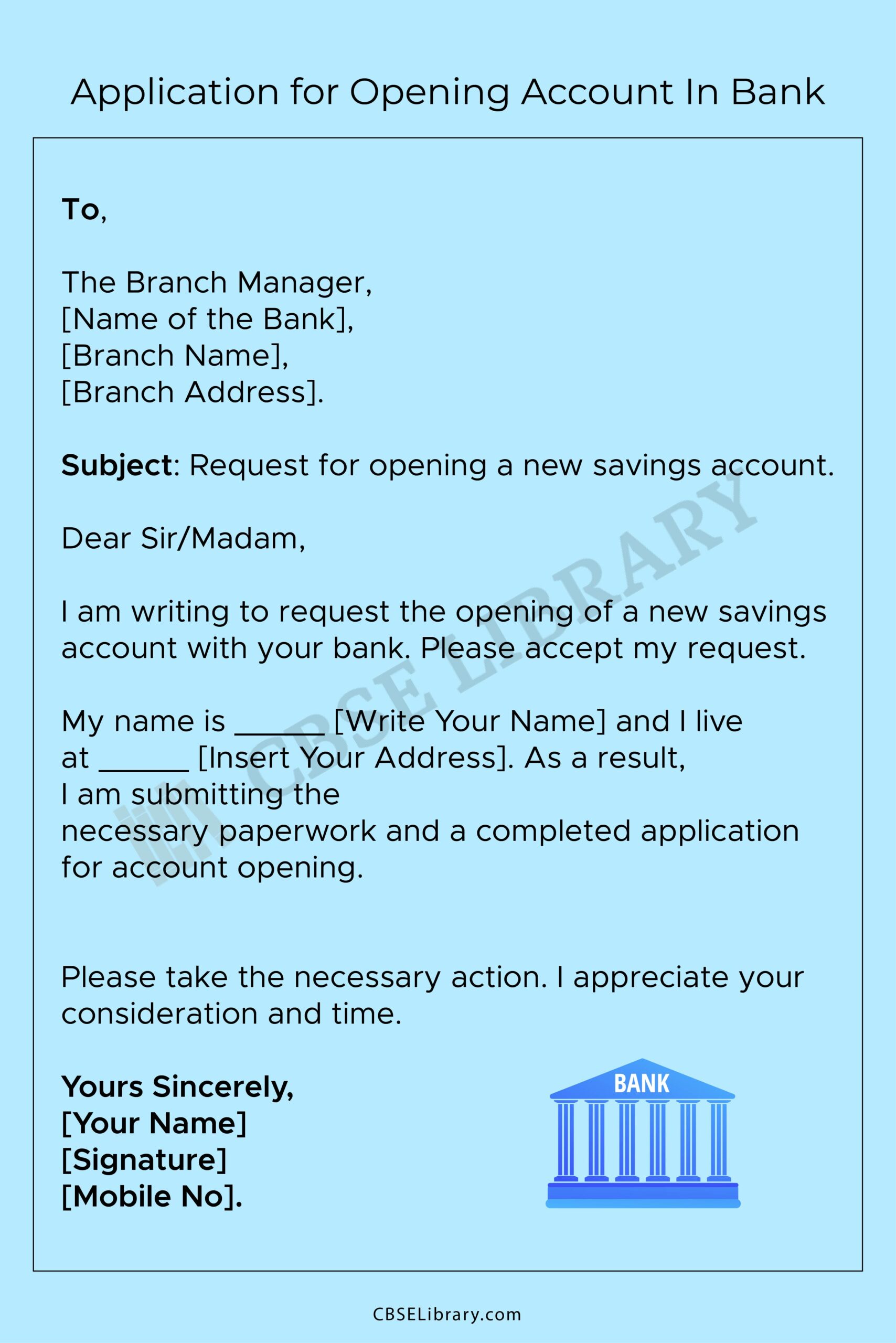 application letter for opening joint account