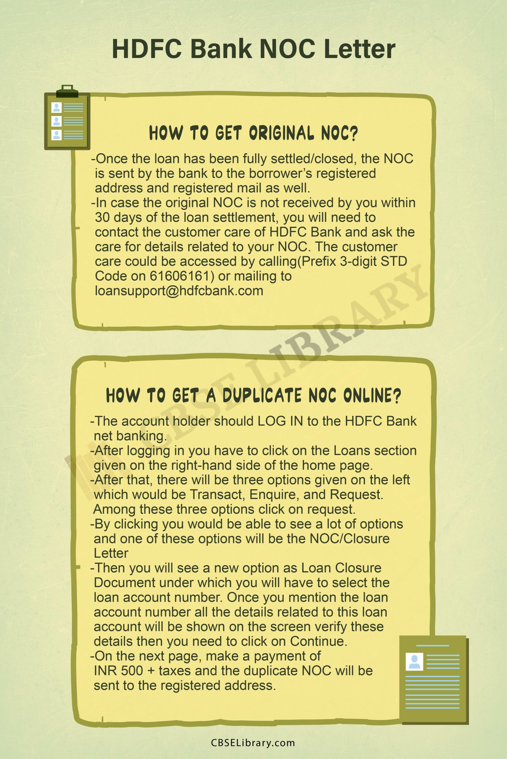 HDFC Bank NOC Letter 1
