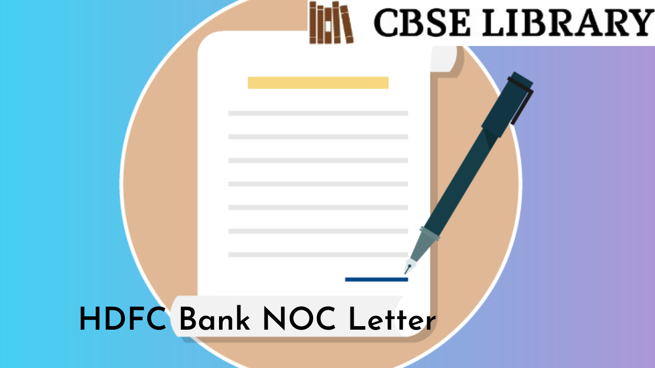 HDFC Bank NOC Letter