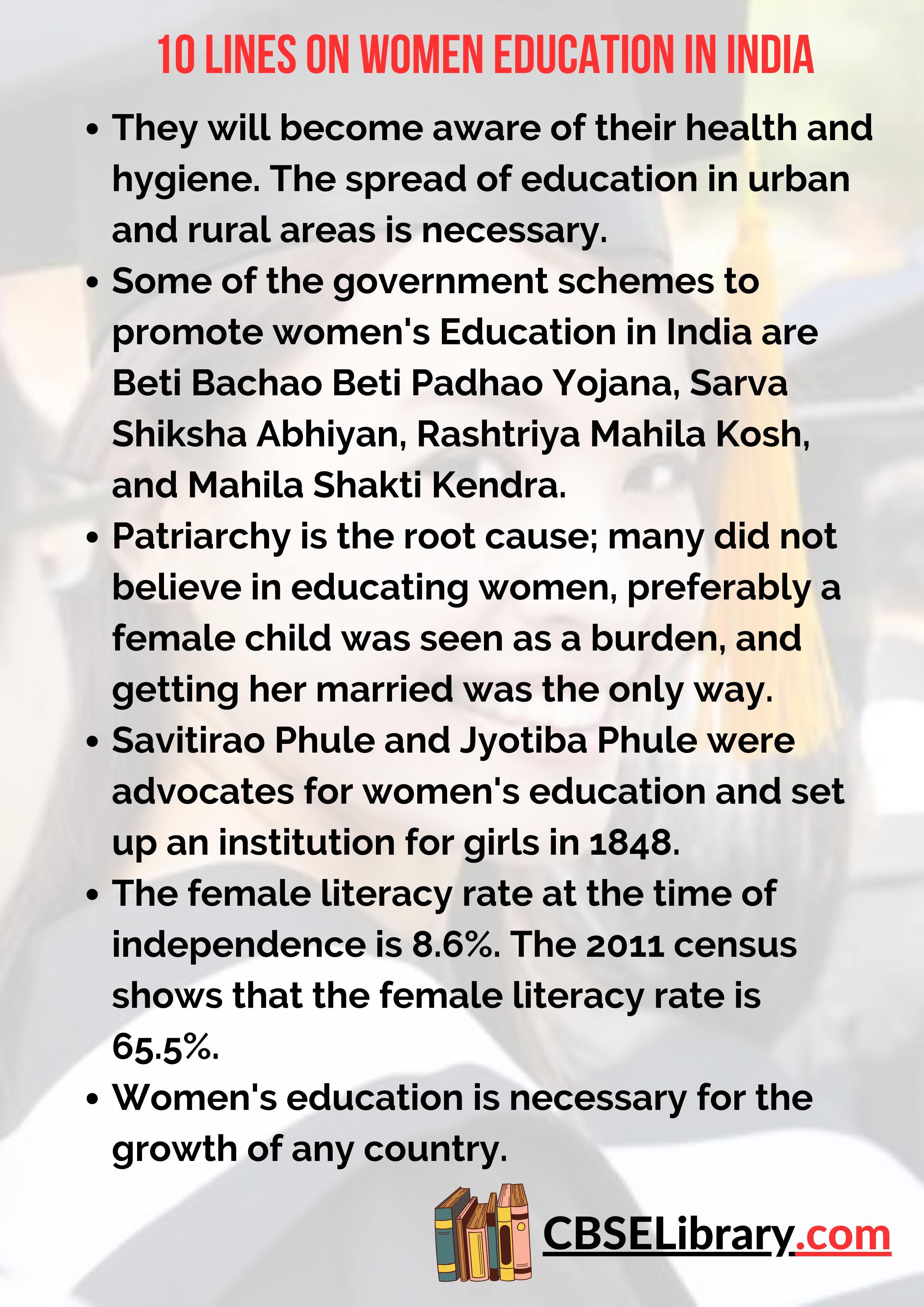 10 Lines on Women Education in India